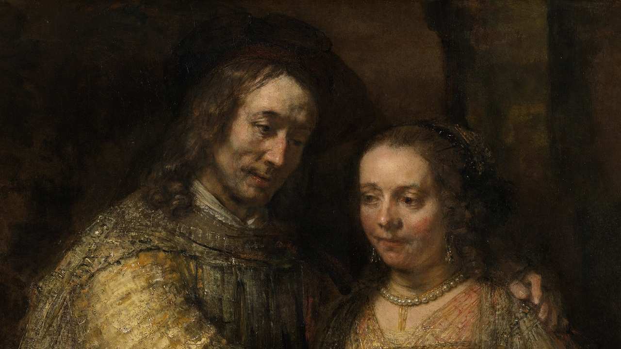 painting of a man and woman
